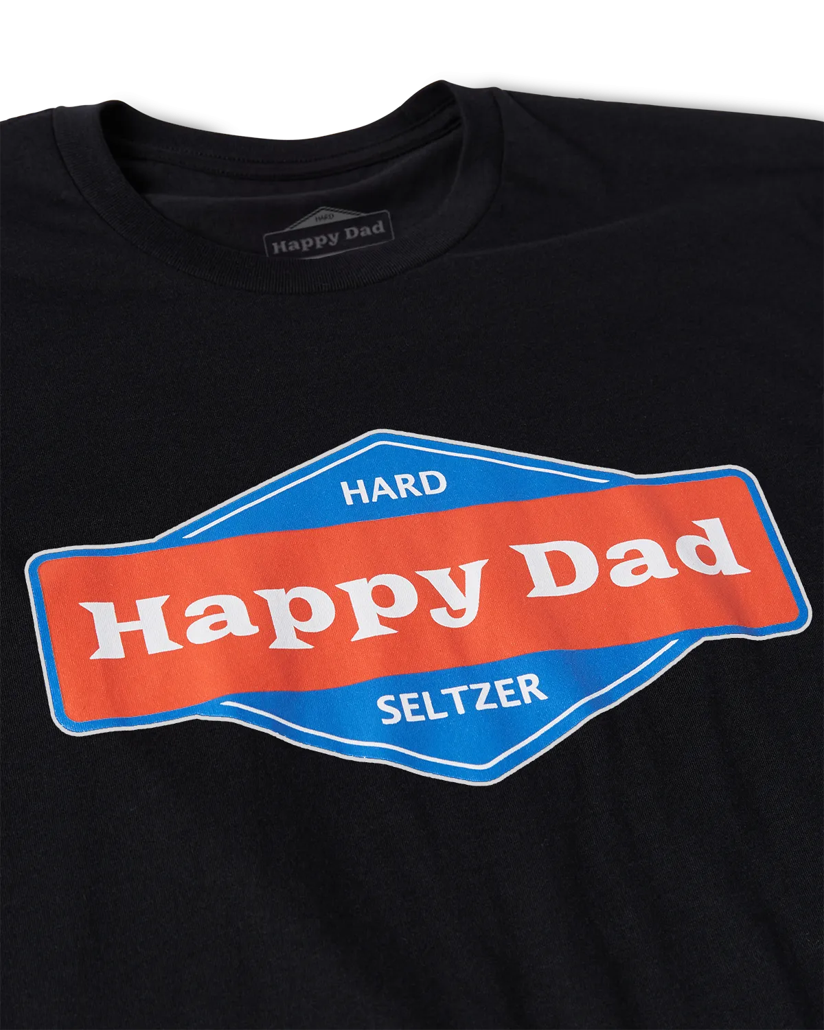 Happy Dad Front Logo Tee (Black)