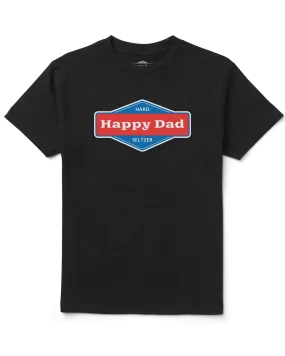Happy Dad Front Logo Tee (Black)