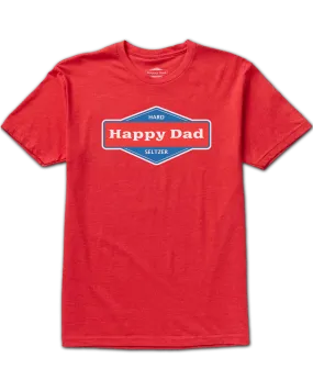 Happy Dad Front Logo Tee (Red)