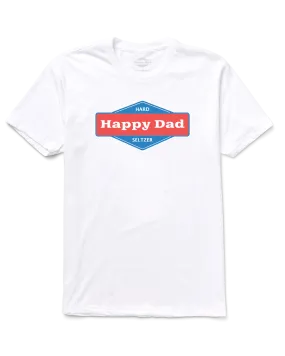 Happy Dad Front Logo Tee (White)