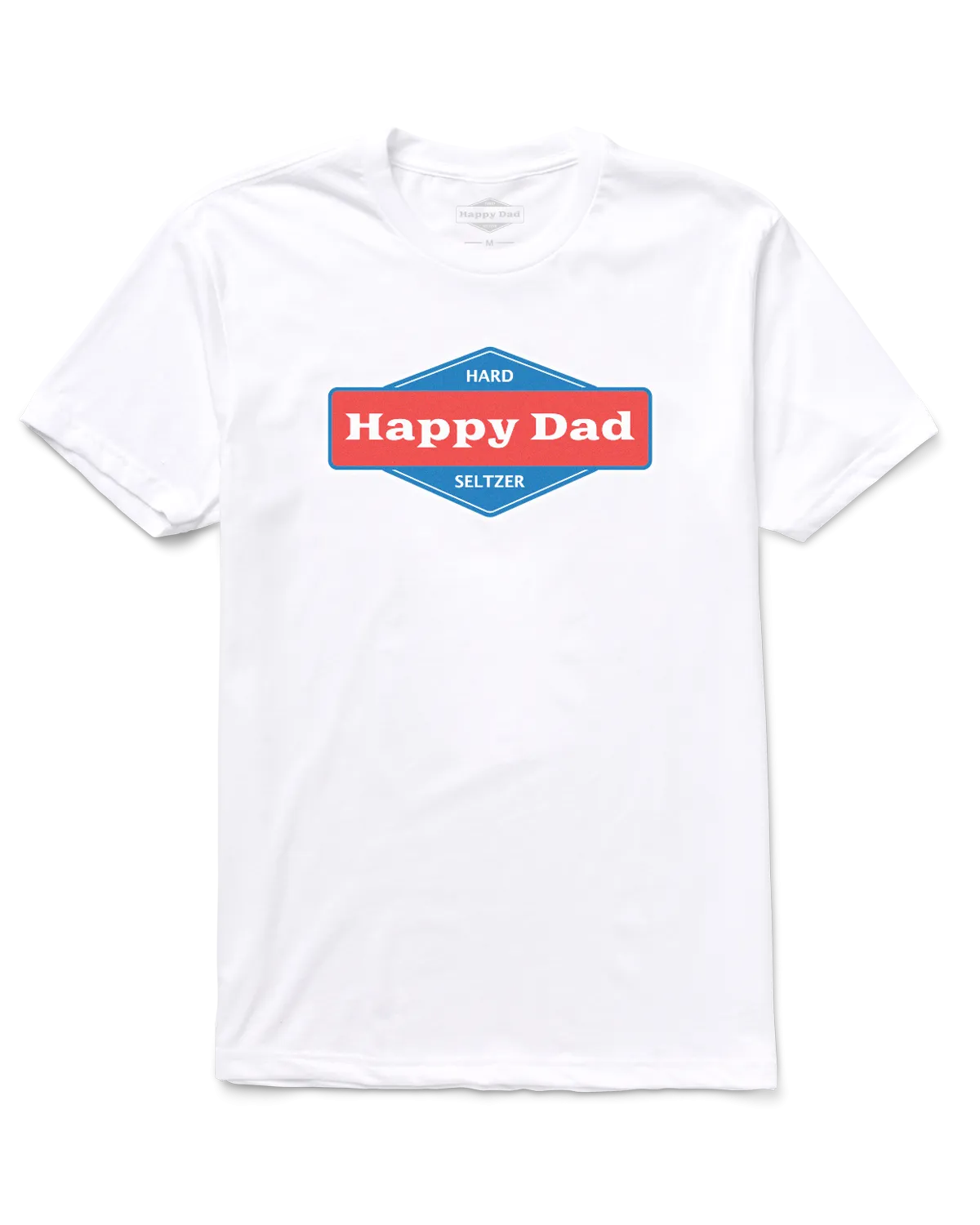 Happy Dad Front Logo Tee (White)