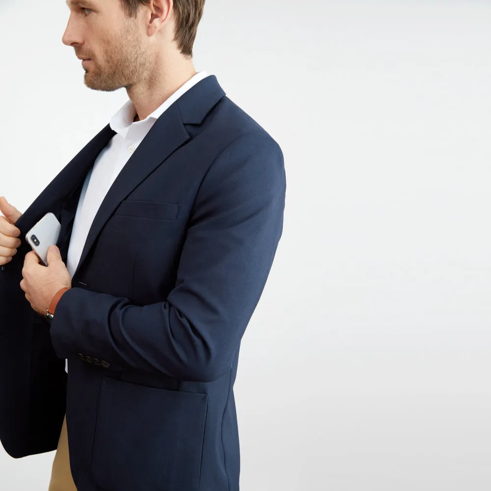 Hopsack Blazer Classic Fit - Midnight Navy