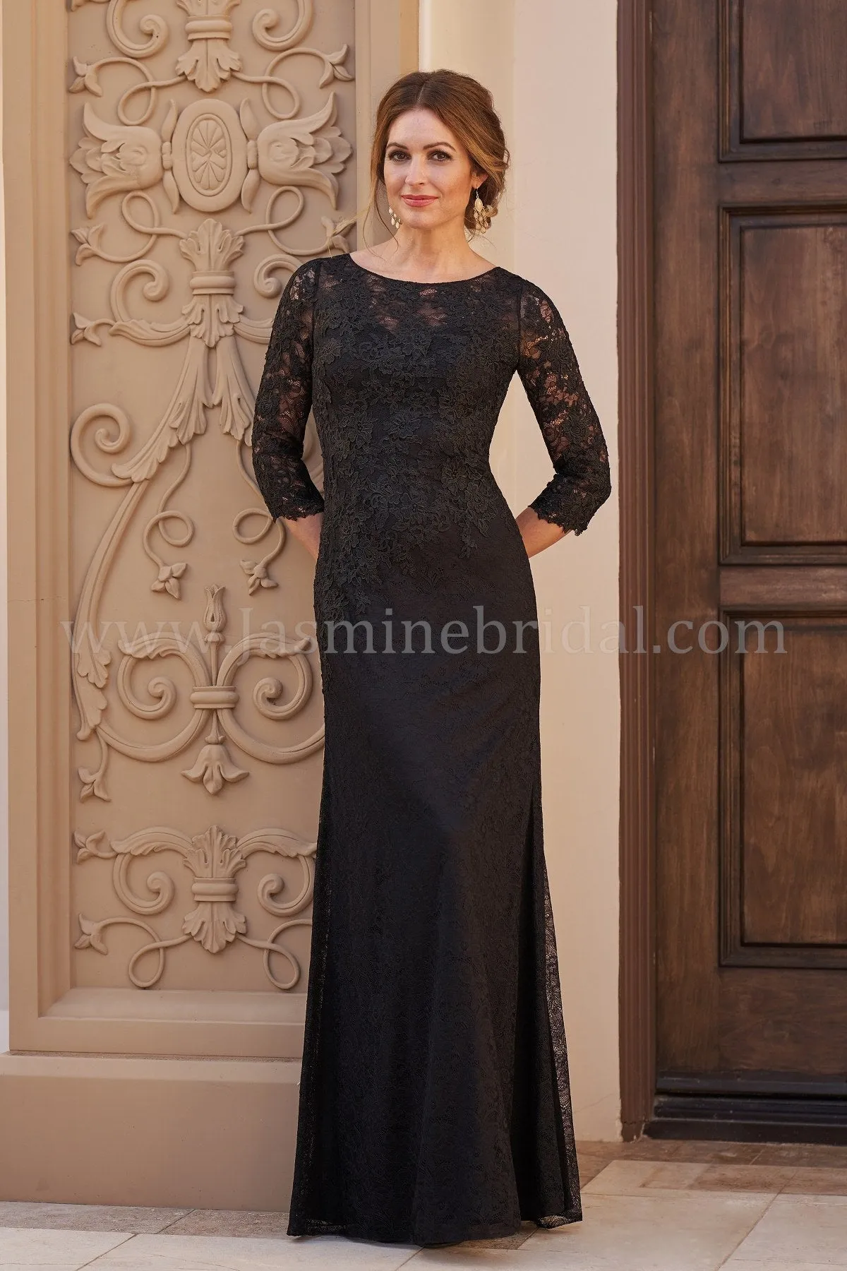 Jade Couture K208060U Boat Neckline Lace with Stretch Lining MOB Dress