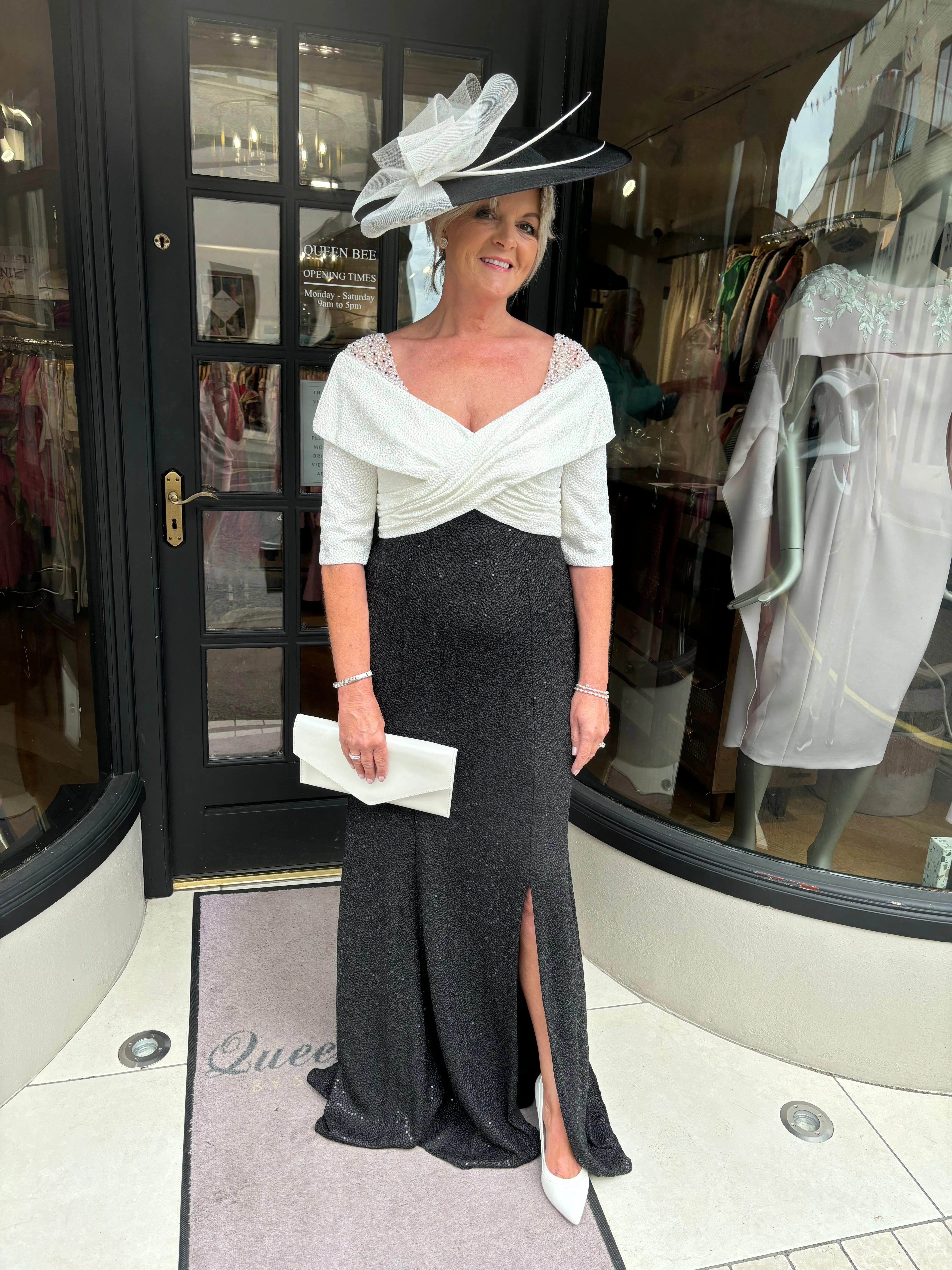 Elegant Black and Ivory John Charles 29155BP Dress for Special Occasions