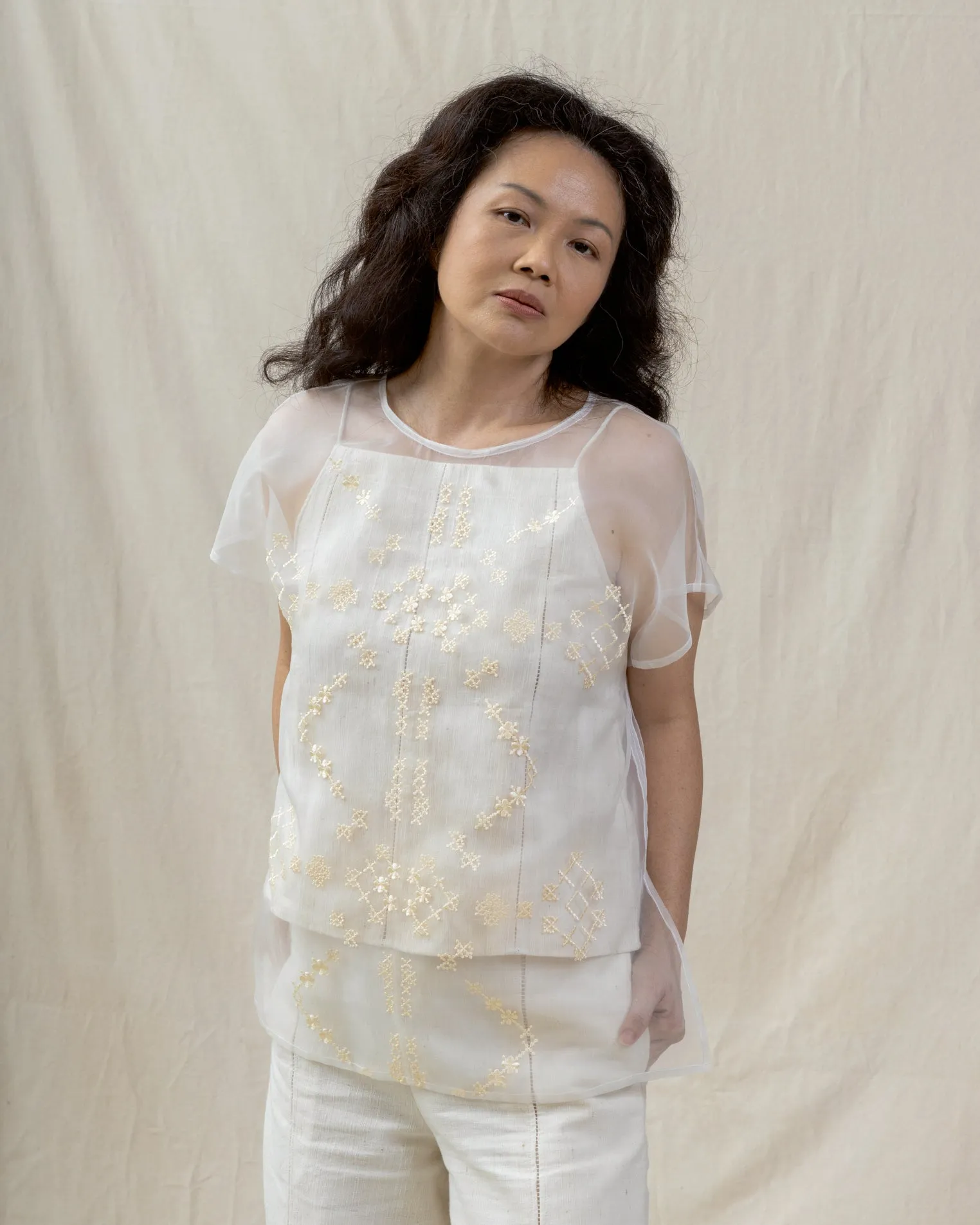 KAPAS - Organza Crop Tee