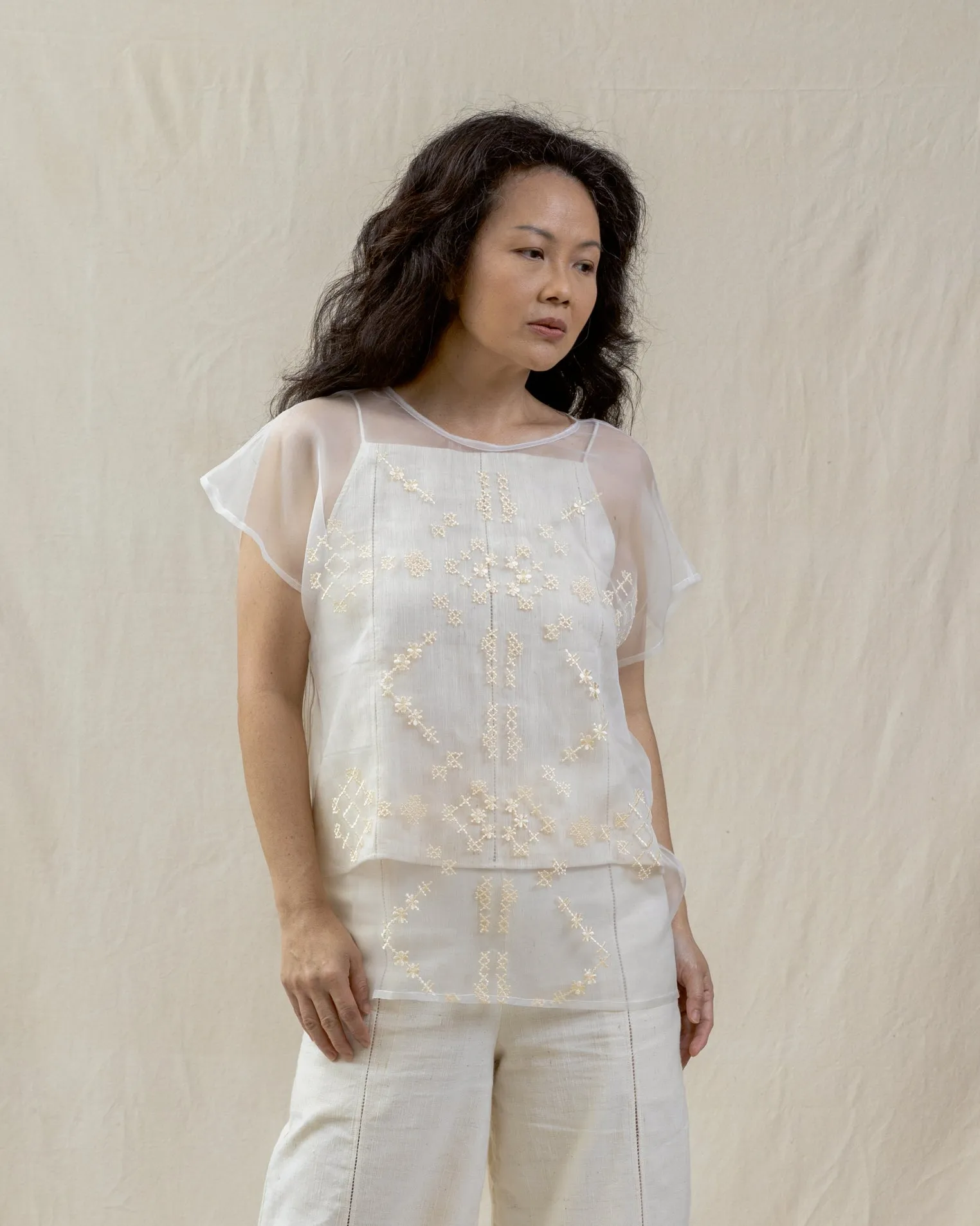 KAPAS - Organza Crop Tee