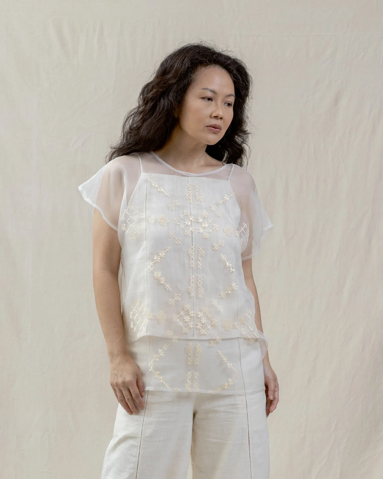 KAPAS - Organza Crop Tee