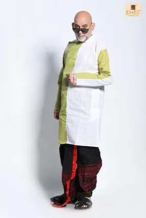 Kashti Pathar & Dheu Designer Kurta Set with Optional Dhoti