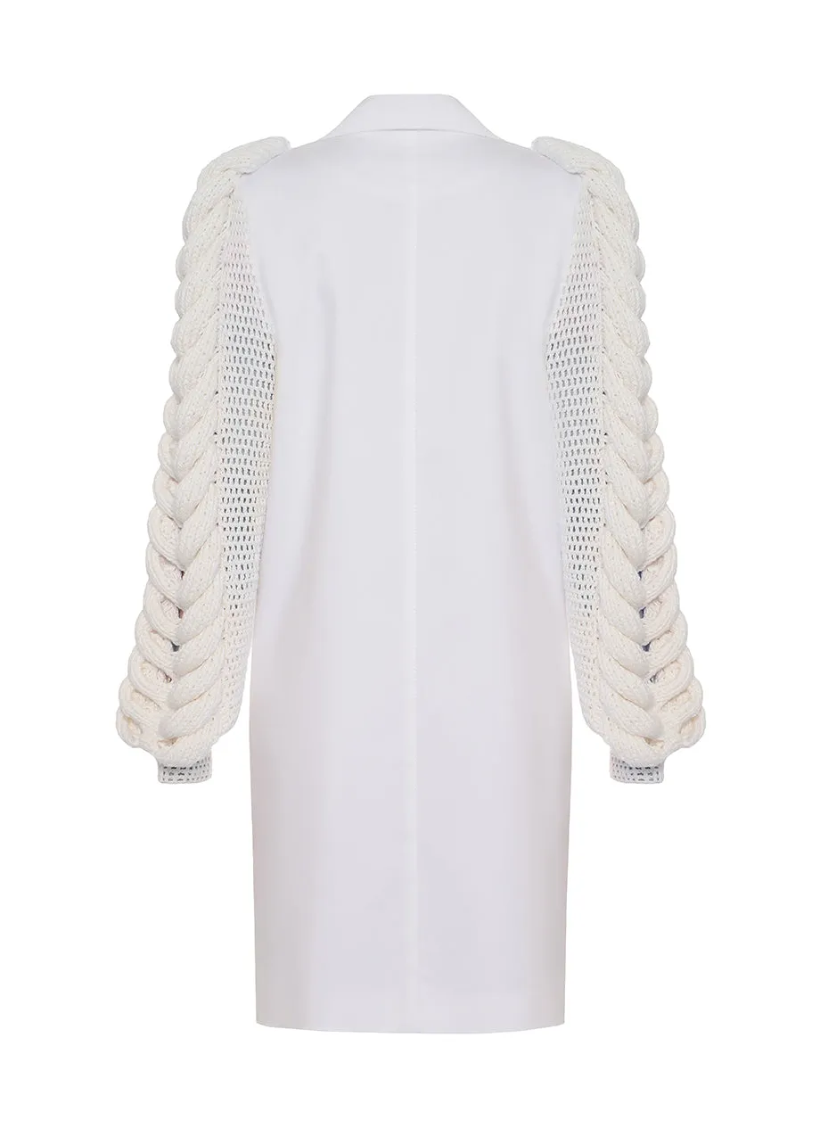 KNITTED SLEEVES BLAZER