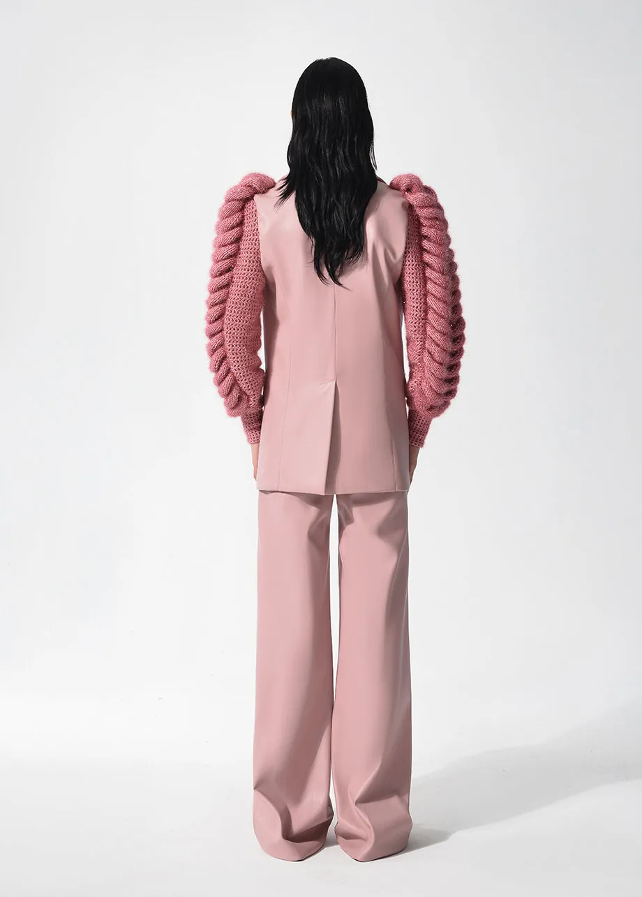 LILY KNITTED SLEEVES BLAZER