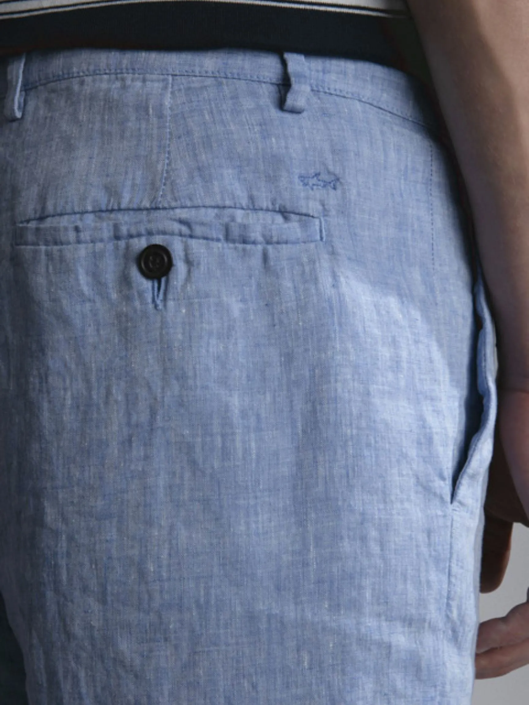 Linen Bermuda Short | Denim