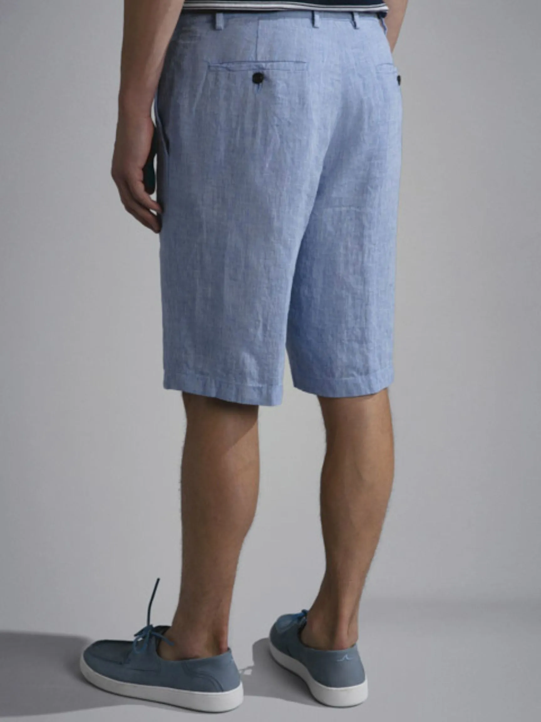 Linen Bermuda Short | Denim