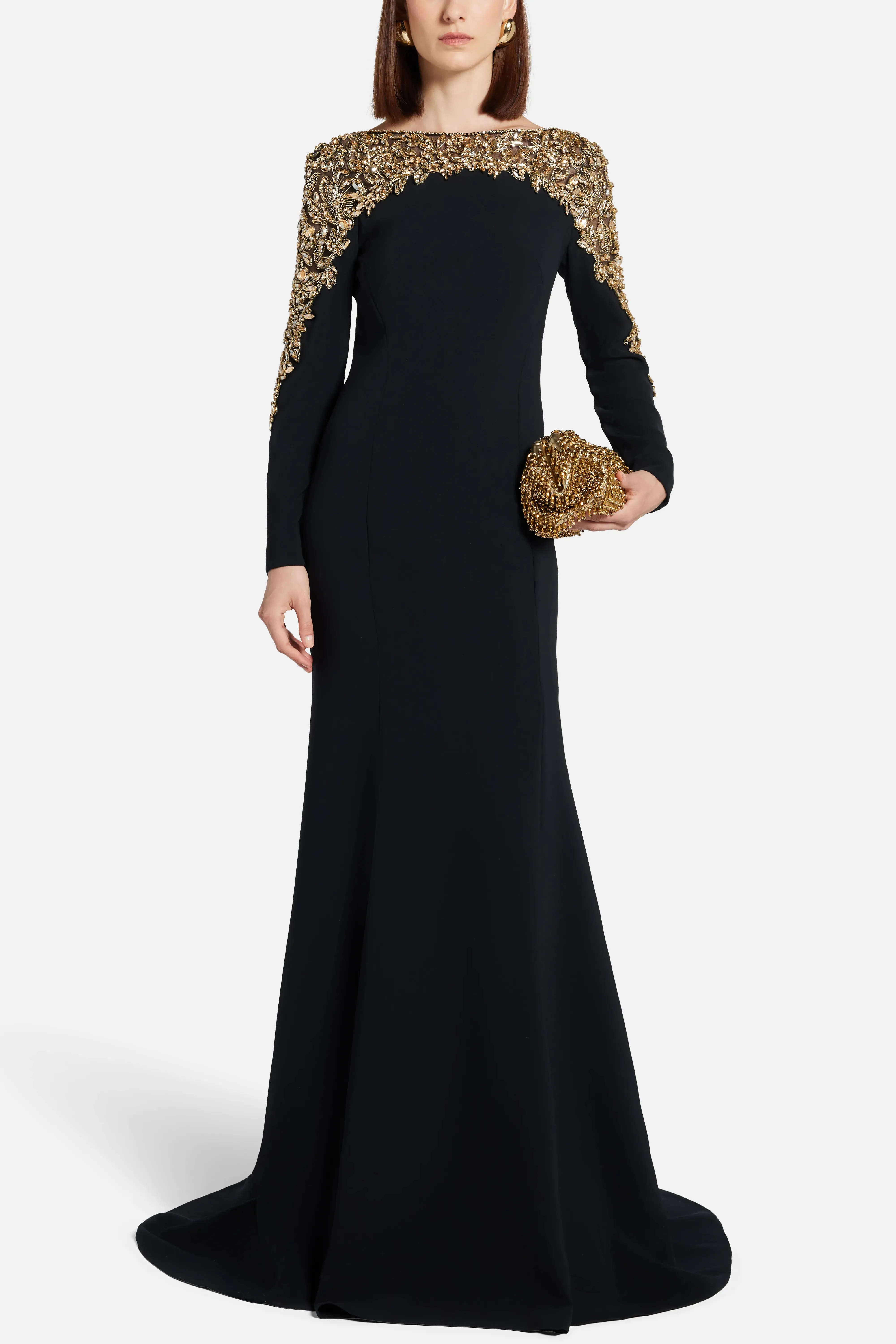 Liqorice Embellished Evening Gown
