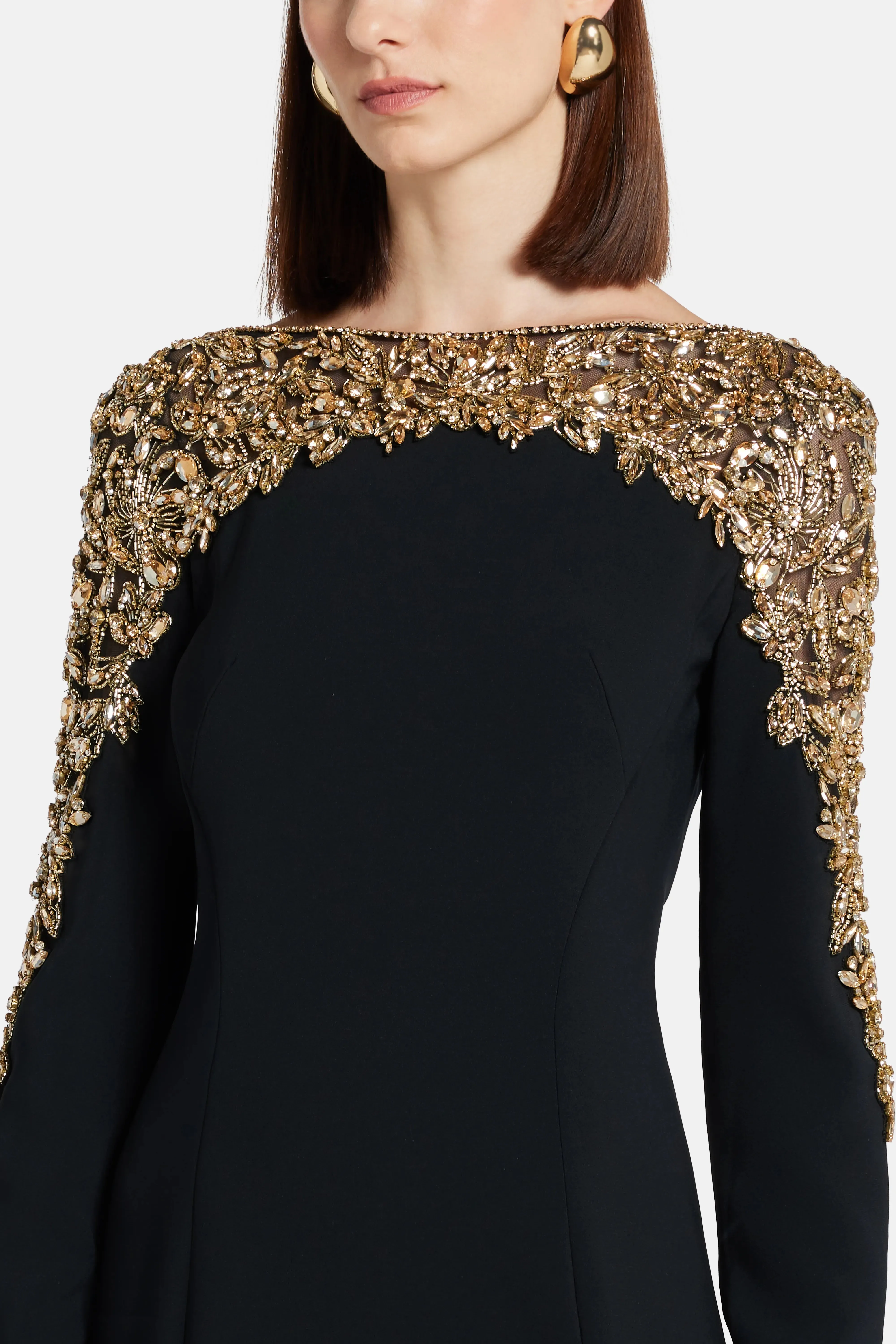 Liqorice Embellished Evening Gown