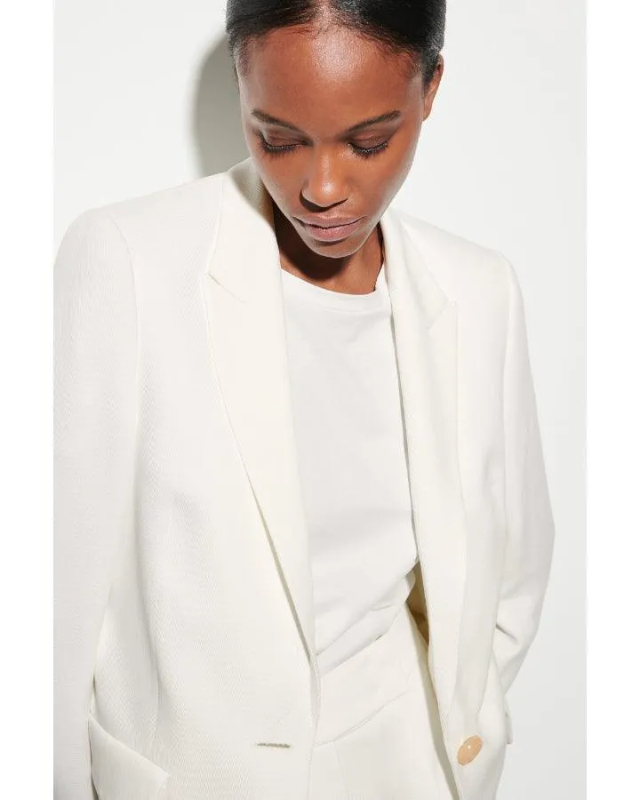 Luisa Cerano Gabardine Single Button Blazer