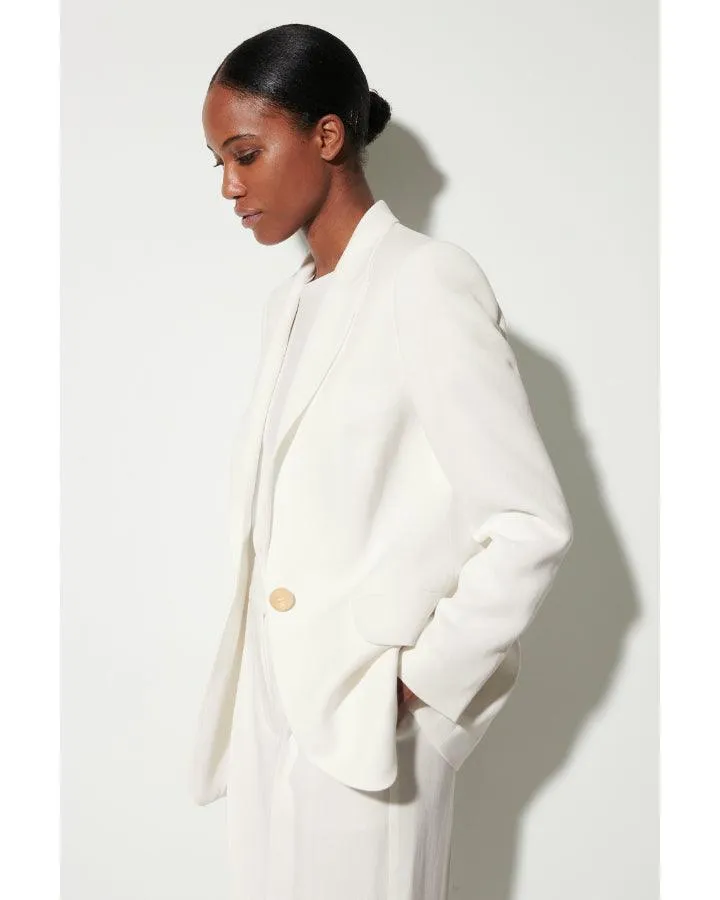 Luisa Cerano Gabardine Single Button Blazer