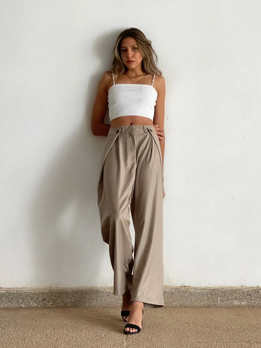 MAISON BEIGE PANTALON AJUSTABLE "BEIGE"
