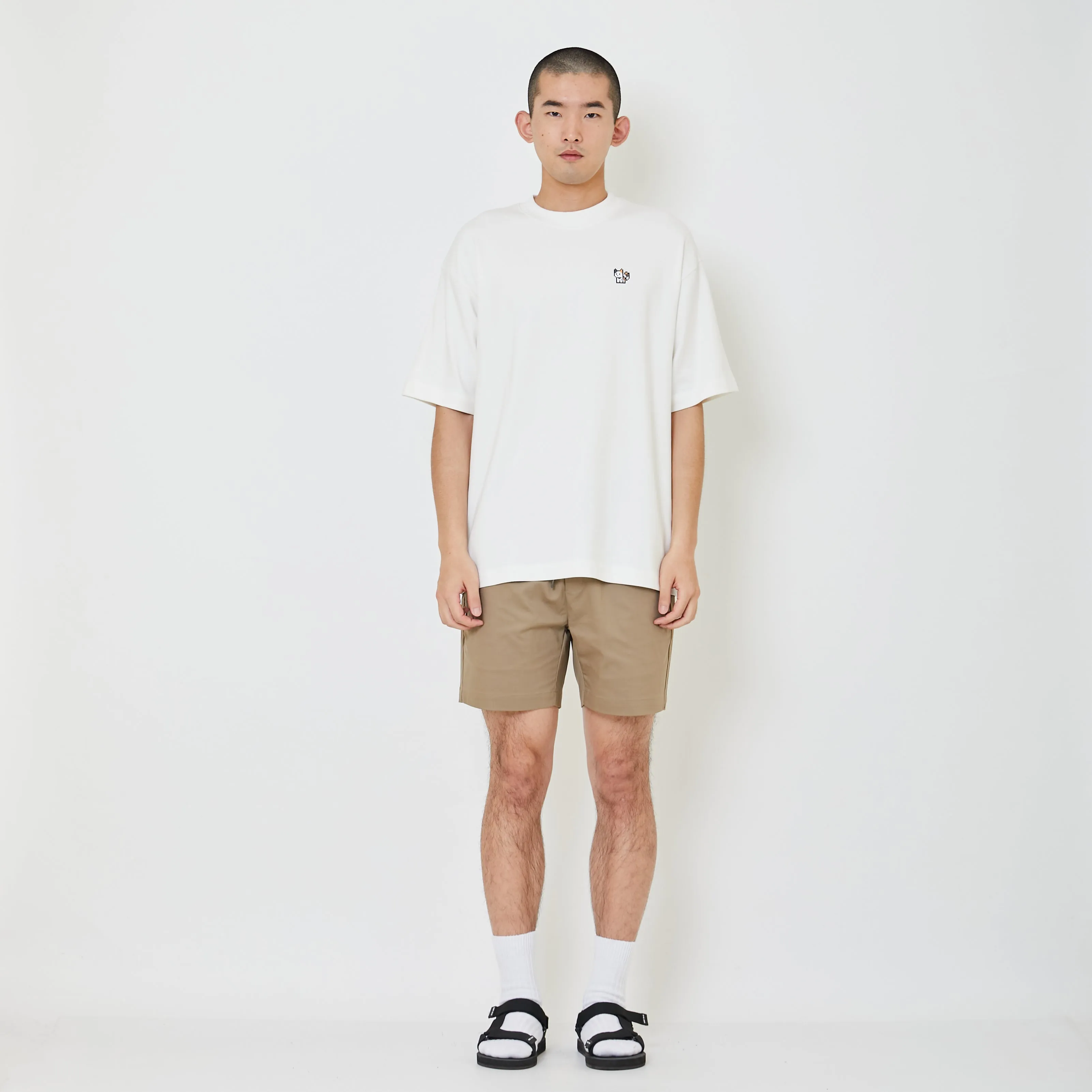 Men Twill Board Shorts - Khaki - SM2406112A
