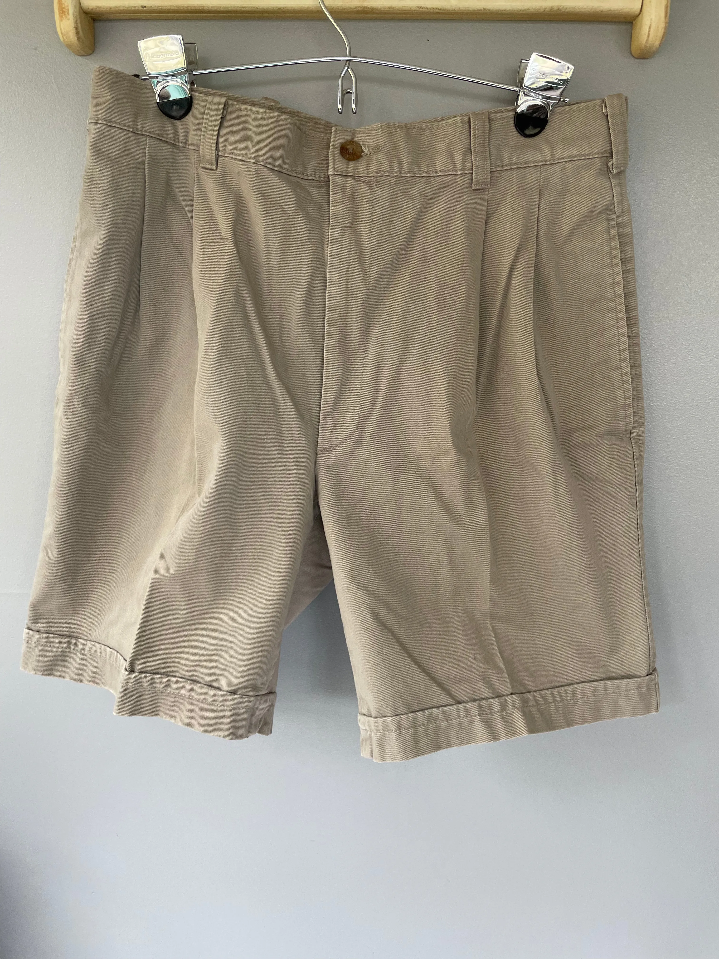 Mens 32” Waist Khaki Shorts SAVANE 2000 Process Pockets 100% Cotton Chino