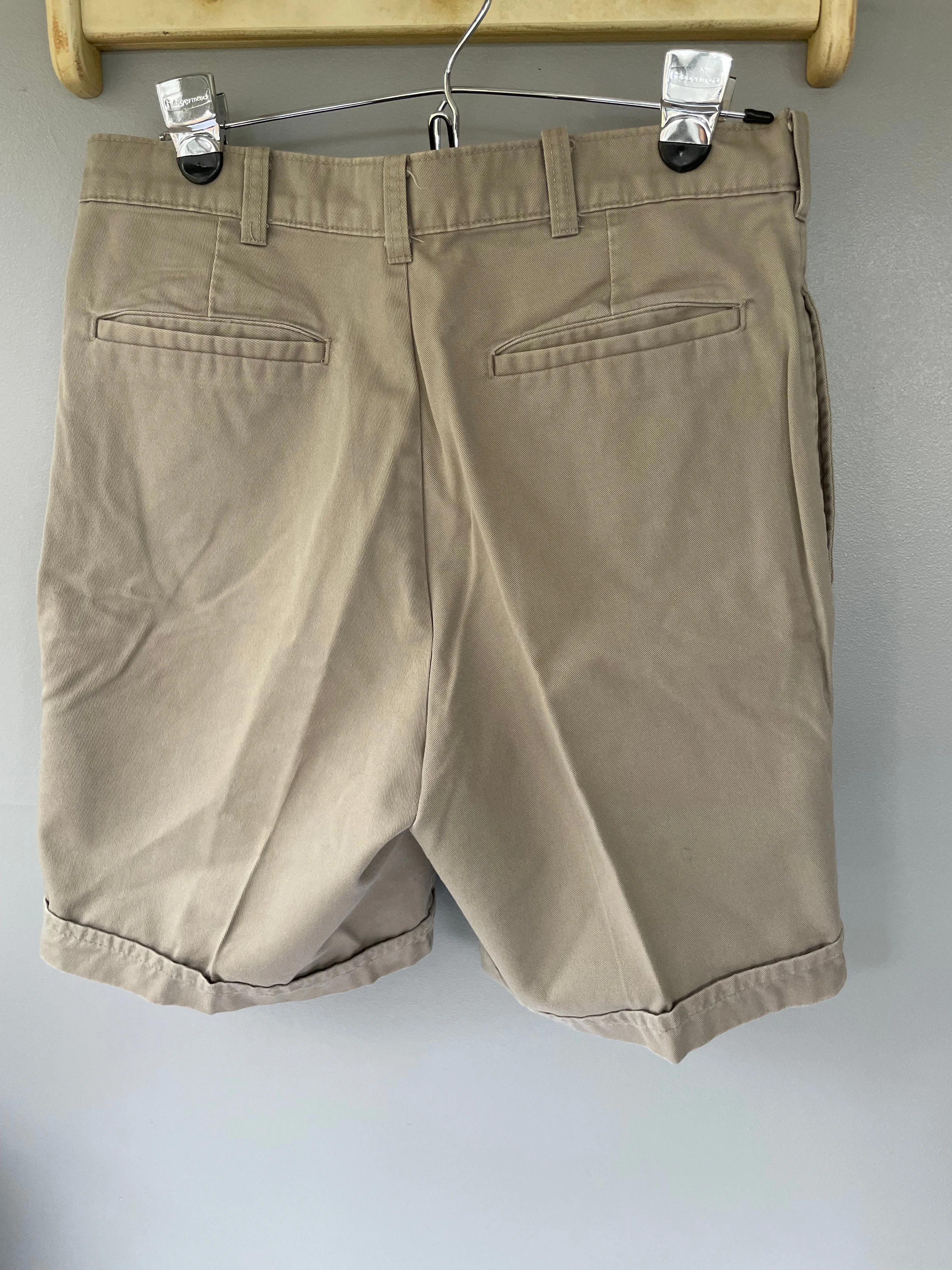 Mens 32” Waist Khaki Shorts SAVANE 2000 Process Pockets 100% Cotton Chino