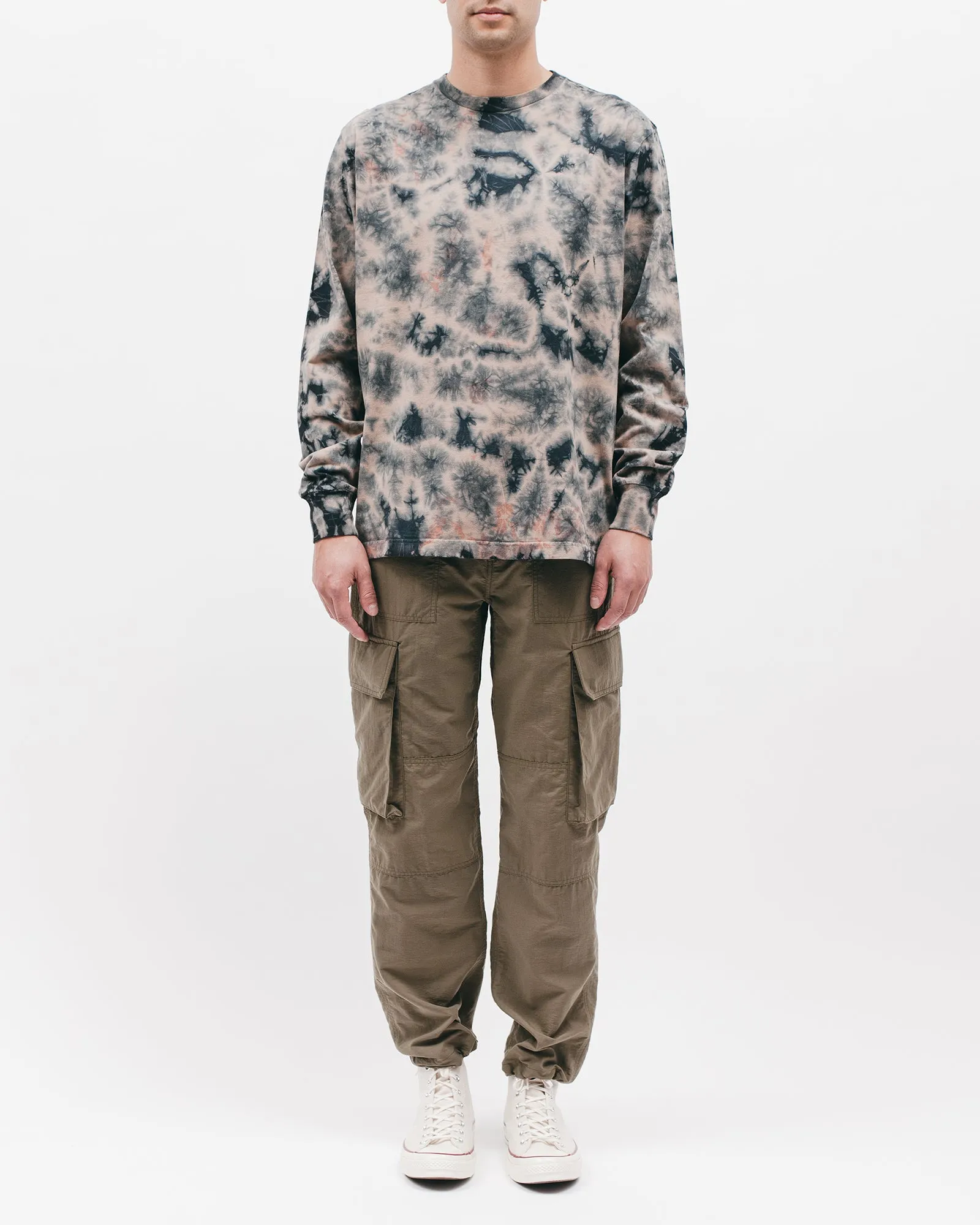 Natural Dyed Block L/S Jersey - Clay Dye