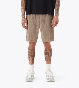 Pleated Short Khaki