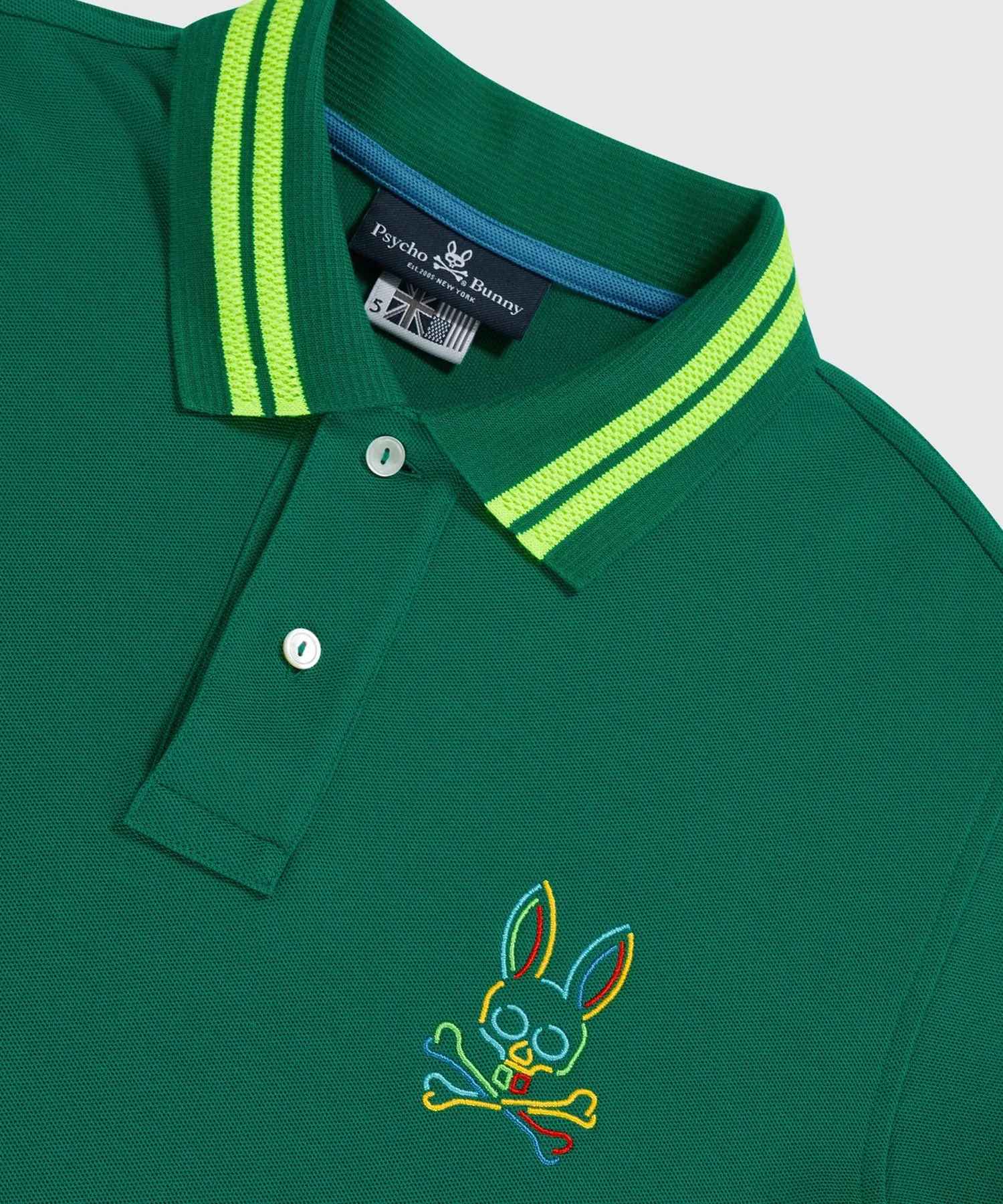 Psycho Bunny Barbon Neon Polo - Alpine Trail