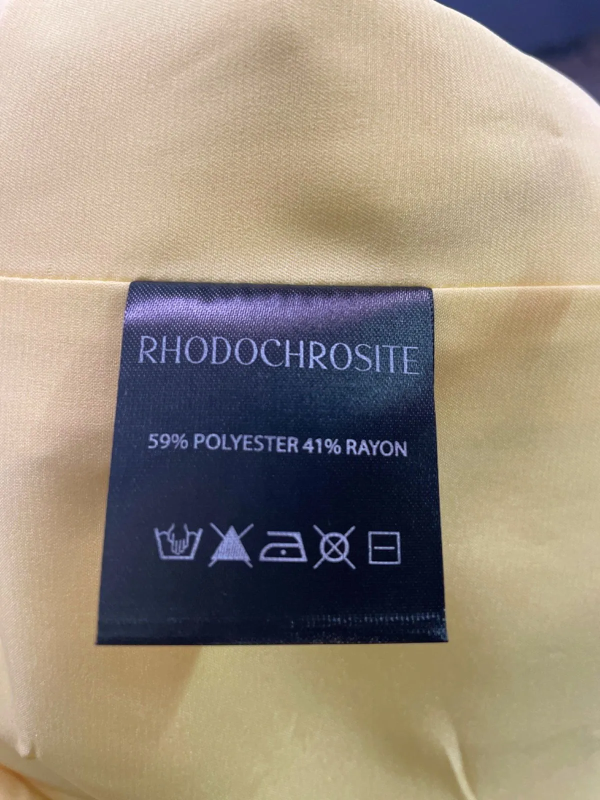 Rhodochrosite Yellow Viola Satin Double-Breasted Blazer UK 8