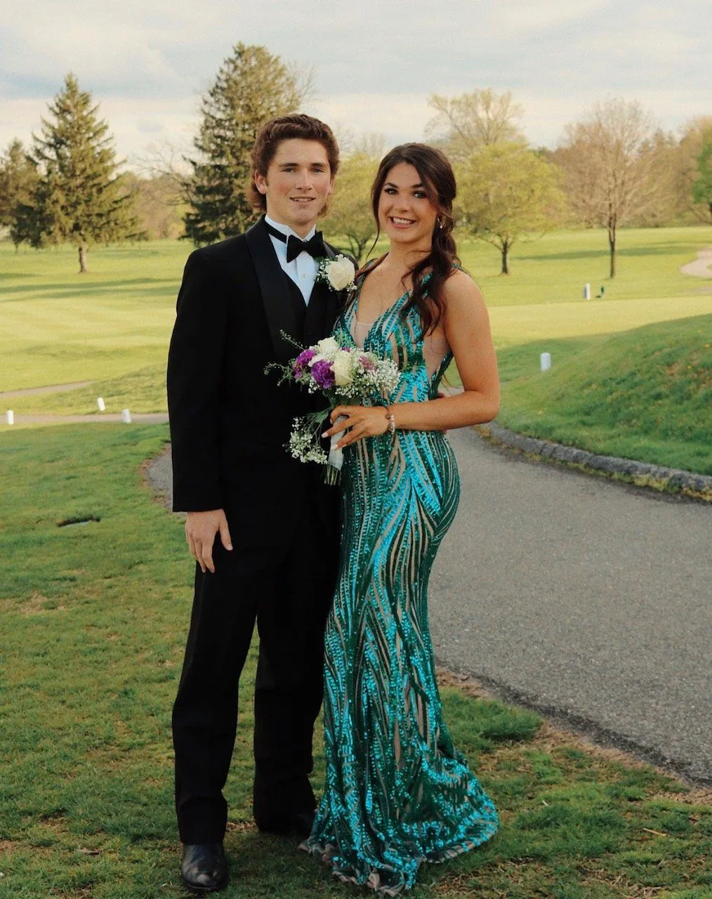 Sapphira Sequin Gown - Emerald Green