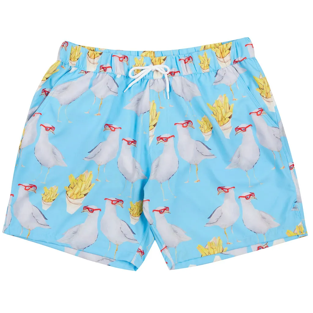 Seagulls and Chips Men's Boardshorts