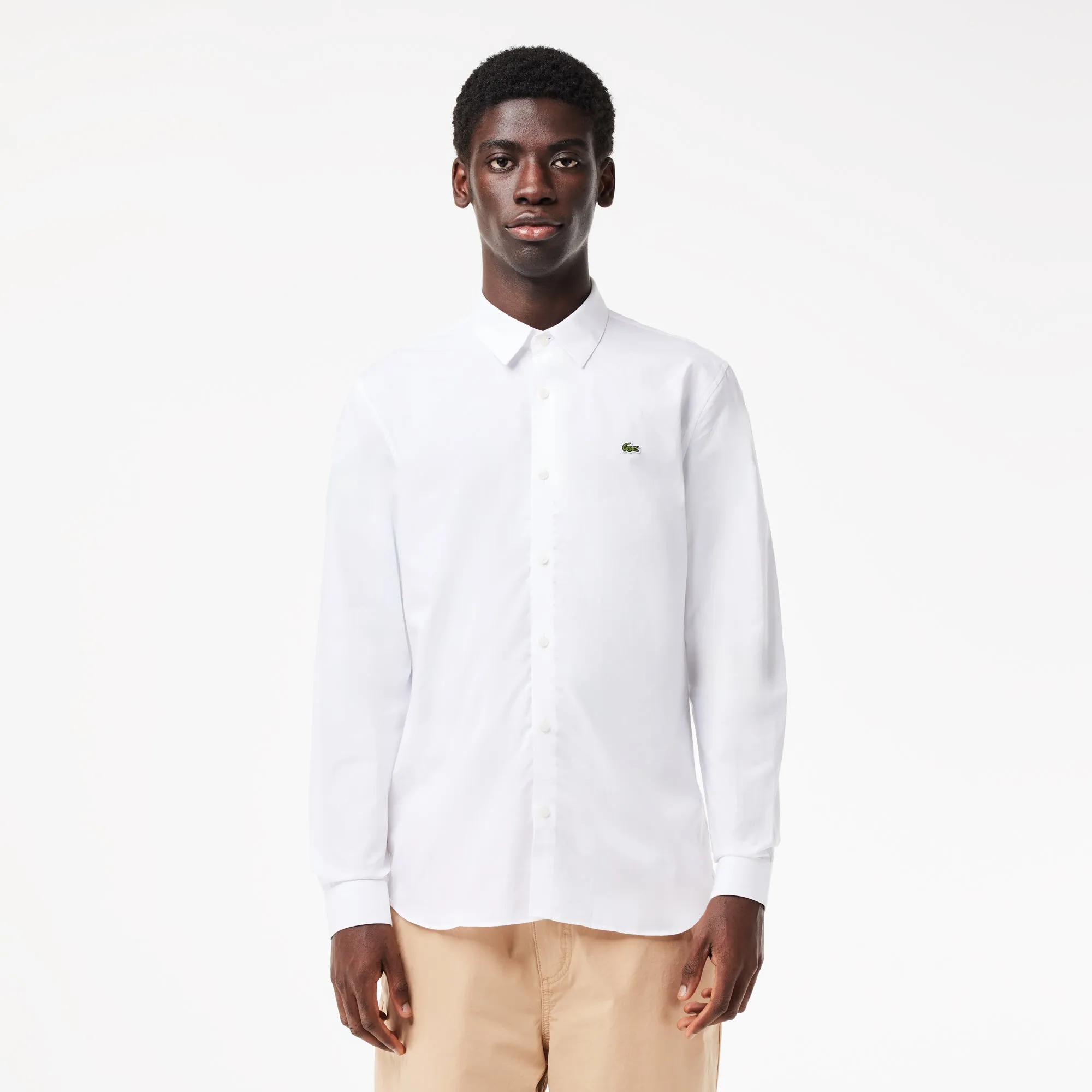Slim Fit Stretch Cotton Poplin Shirt