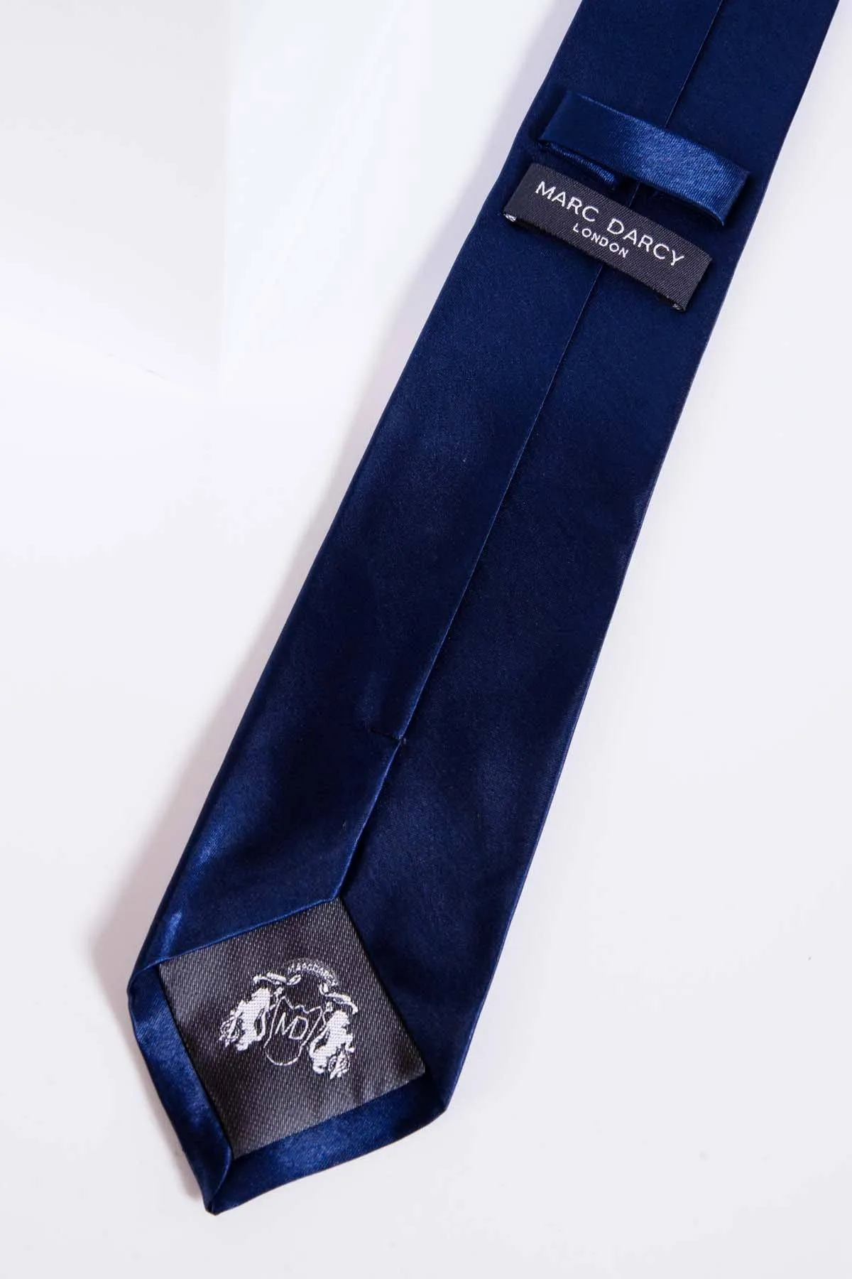 STANLEY - Satin Tie and Pocket Square Set In Navy