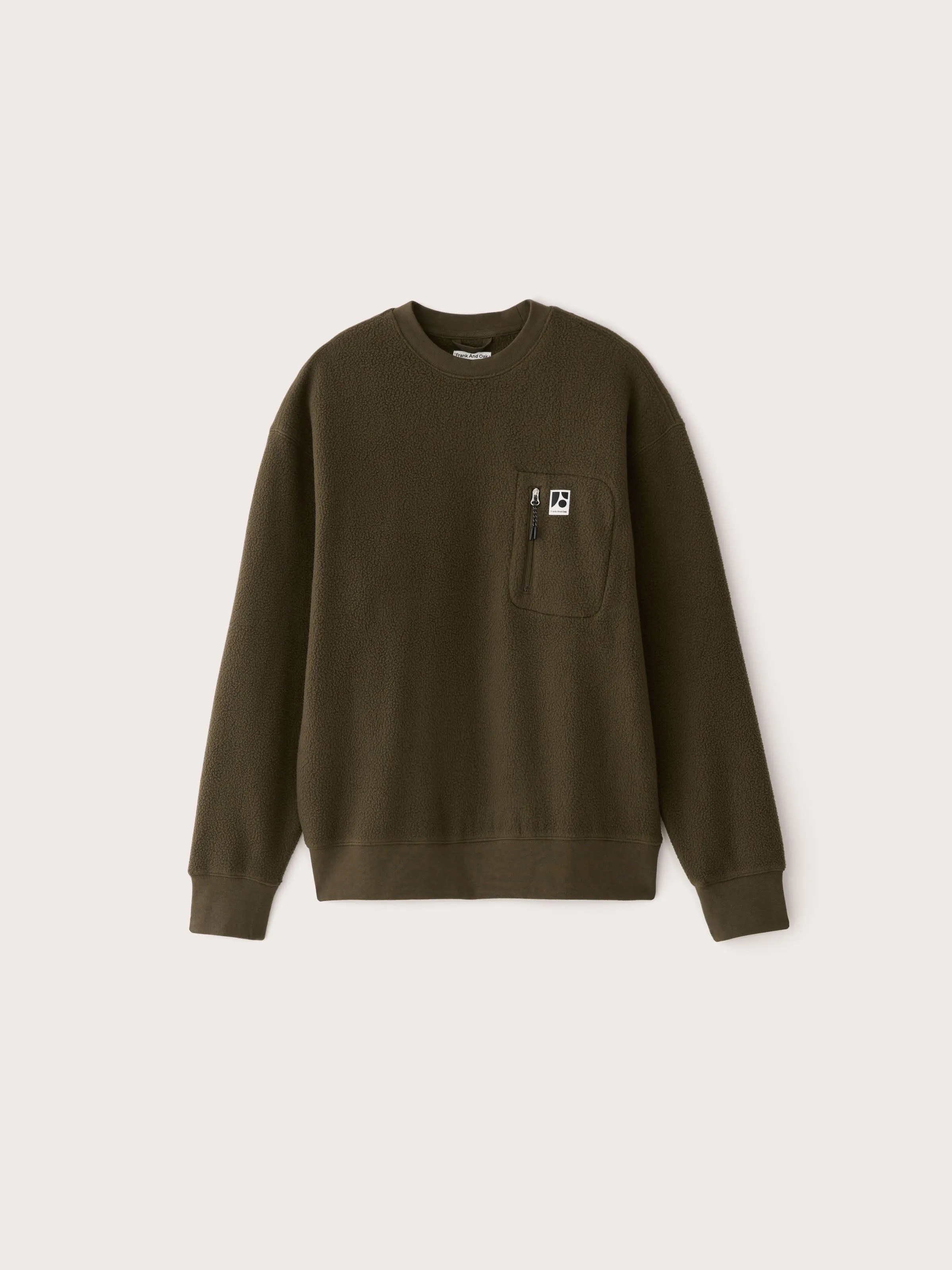 The Explorer Polar Fleece Crewneck in Dark Taupe