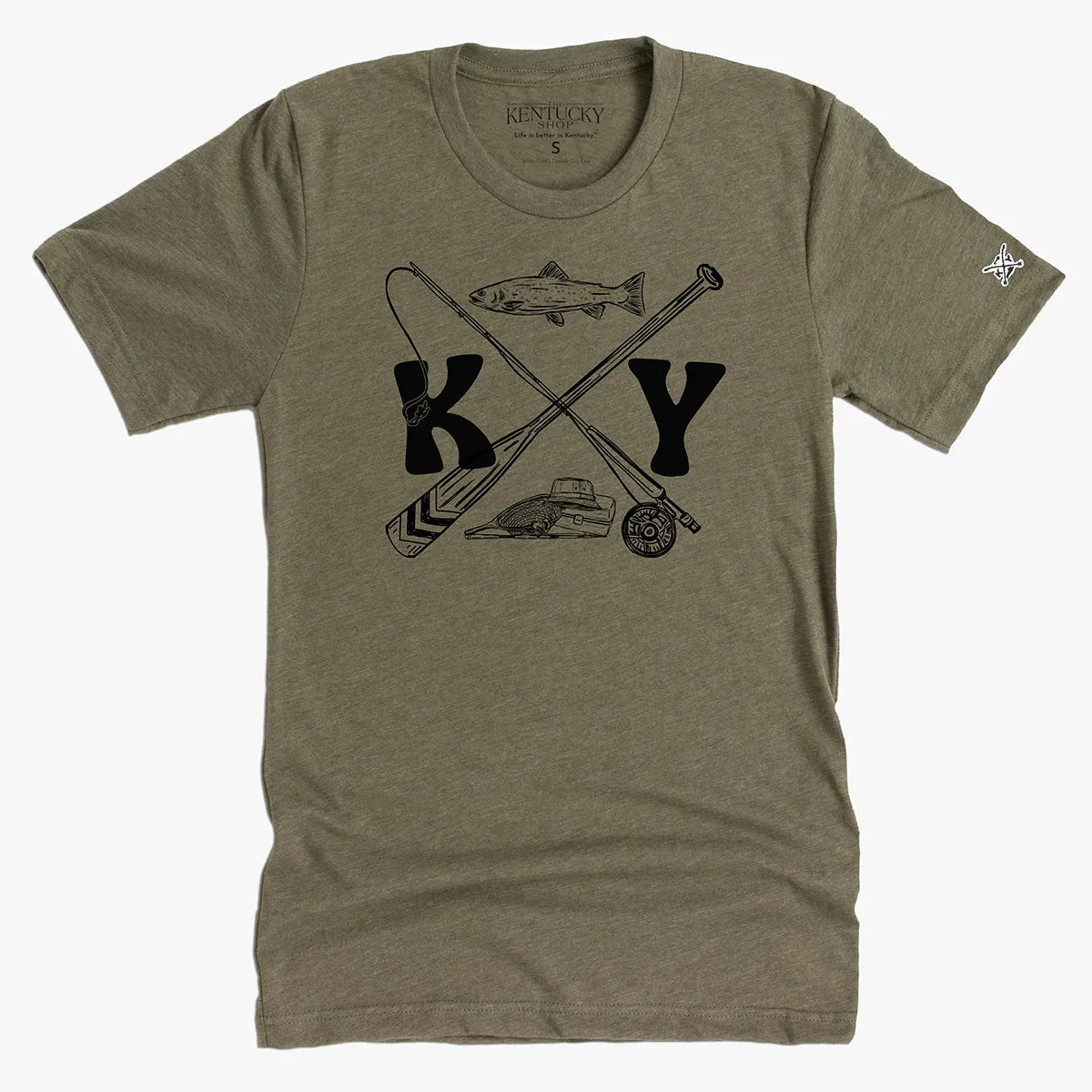 The Gone Fishin' Kentucky Shop Logo Tee