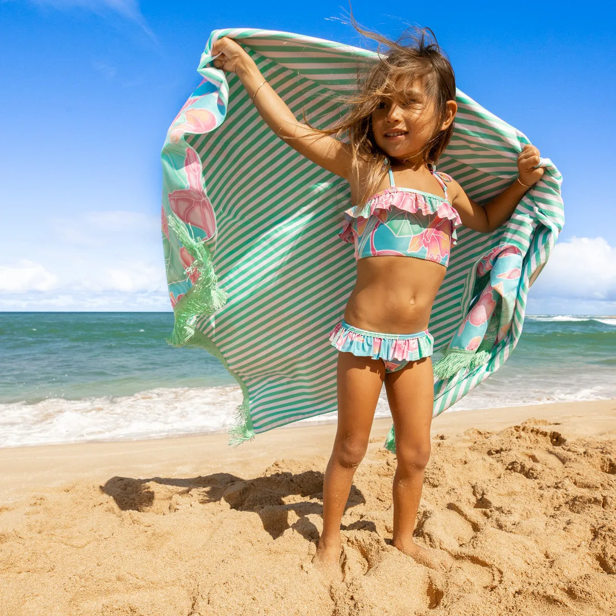 The Maui - Girls Ruffle Bikini UPF 50 