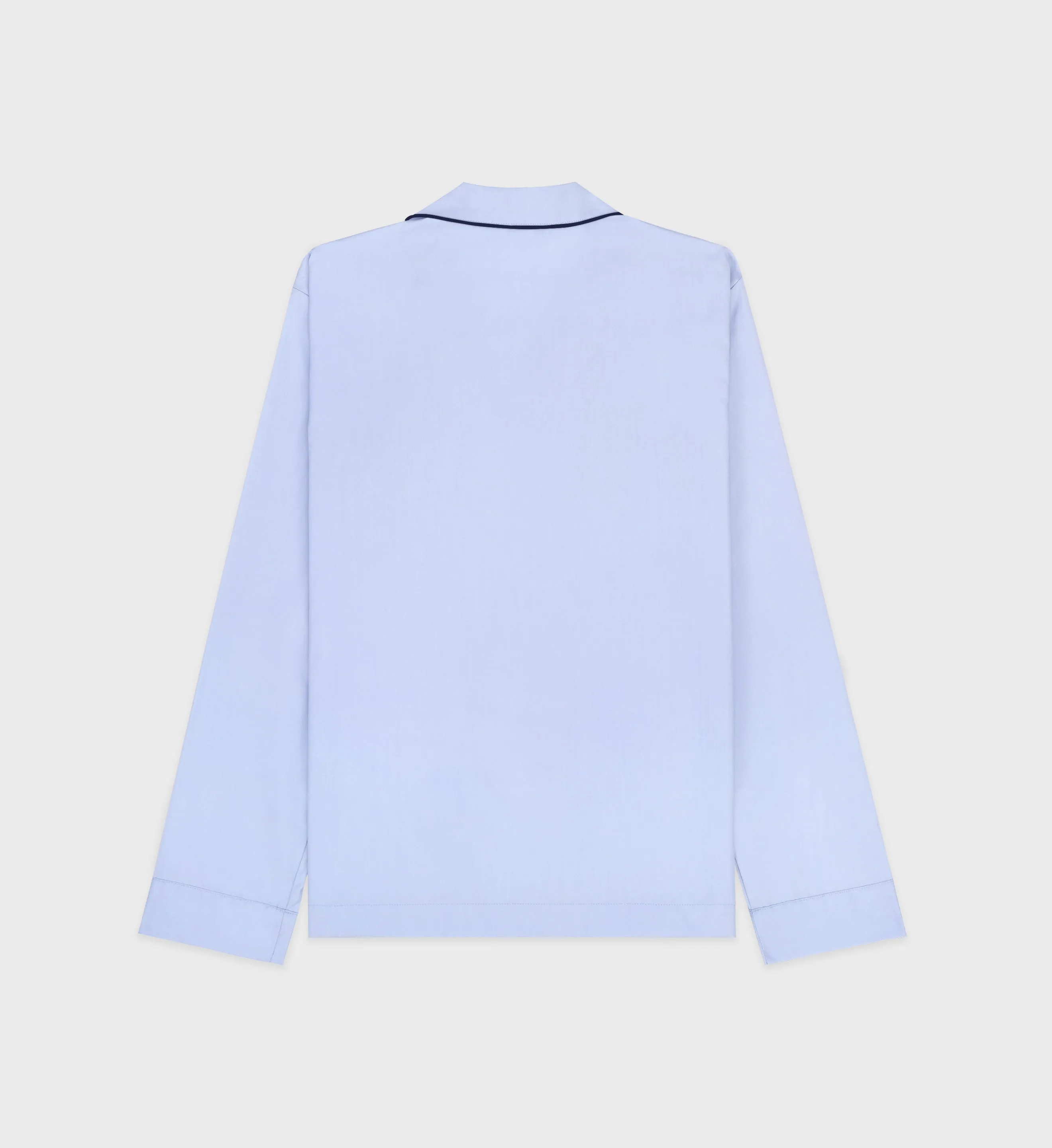 Vendome Pyjama Shirt - Sky Blue/Navy