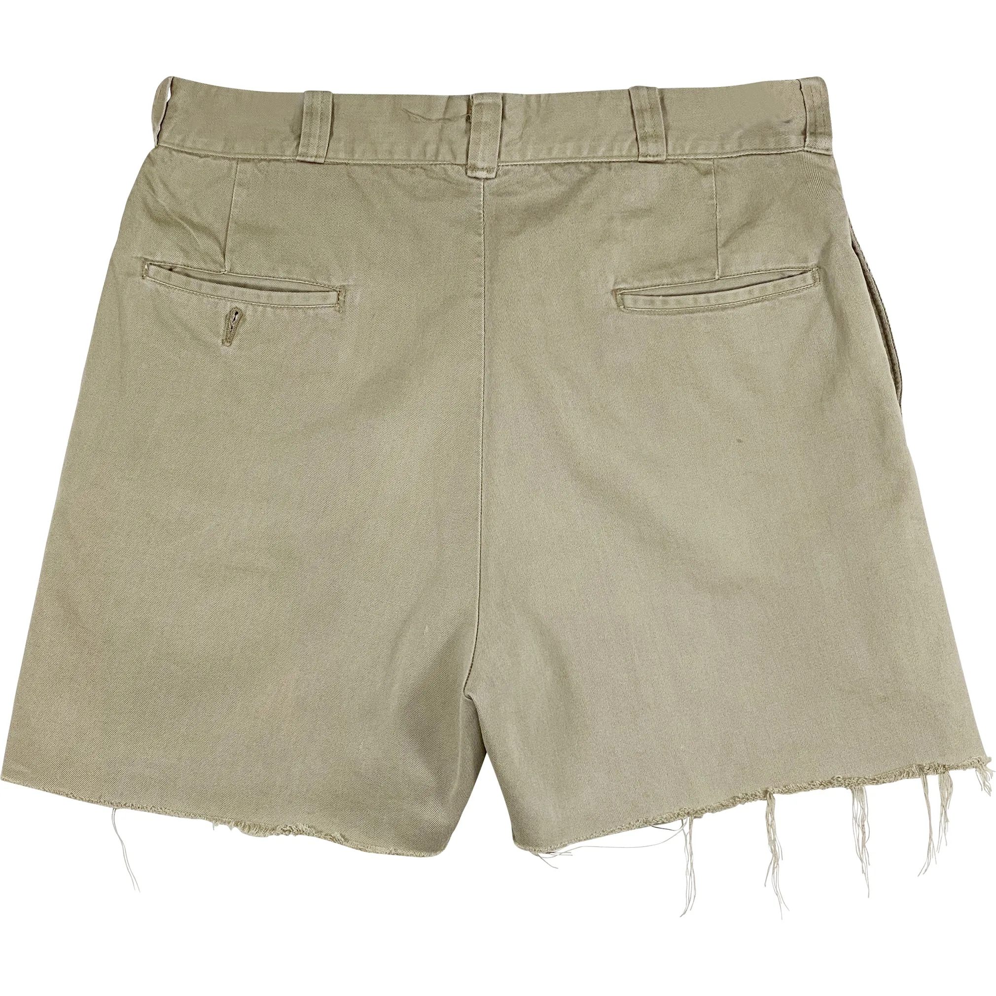 VINTAGE KHAKI CUT-OFF SHORTS