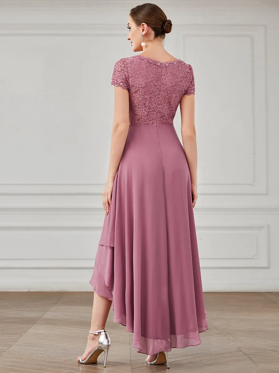 Wholesale Mother of Bridesmaid Dresses with Deep V Neck Short Sleeves
