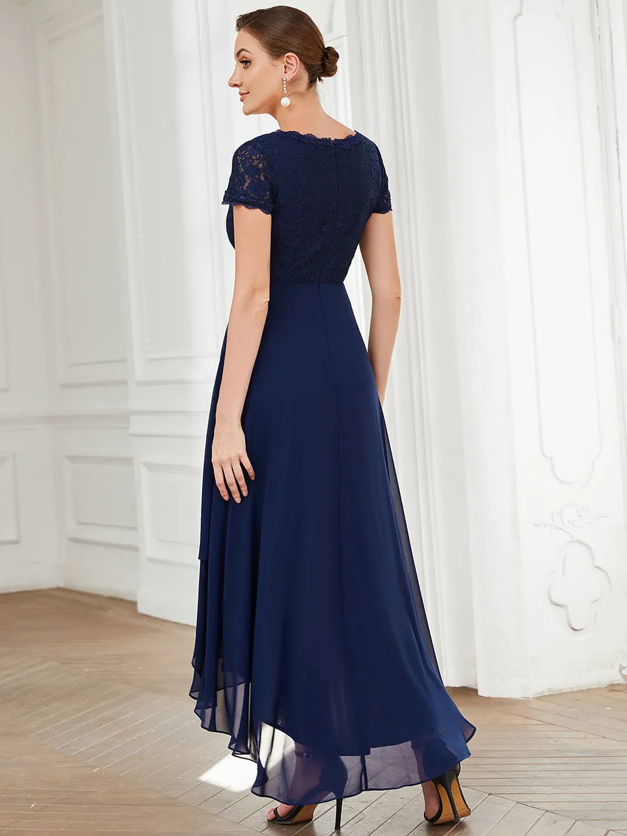 Wholesale Mother of Bridesmaid Dresses with Deep V Neck Short Sleeves