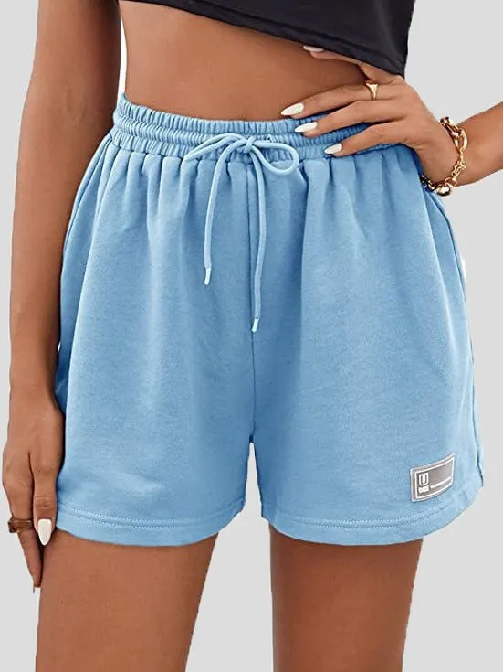 Women's Shorts Sports Knit Elastic Tie Casual Short