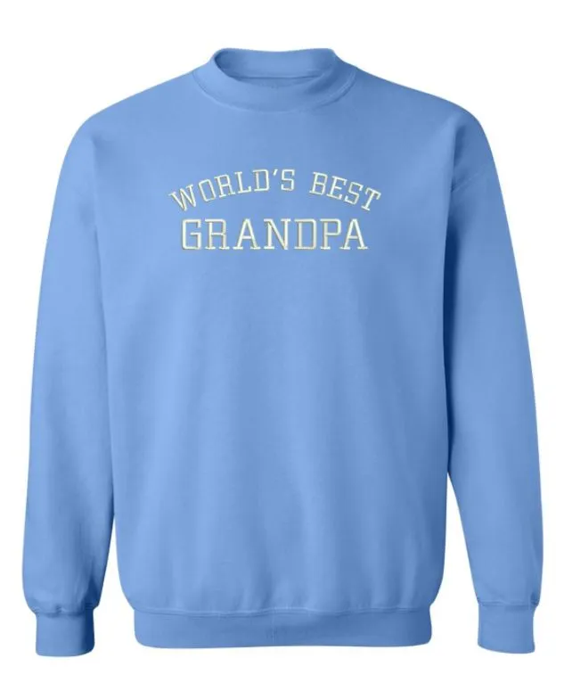 World's Best Grandpa Embroidered Sweatshirt