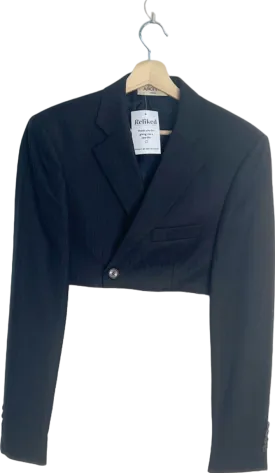 Zara Black Cropped Blazer Eu 40